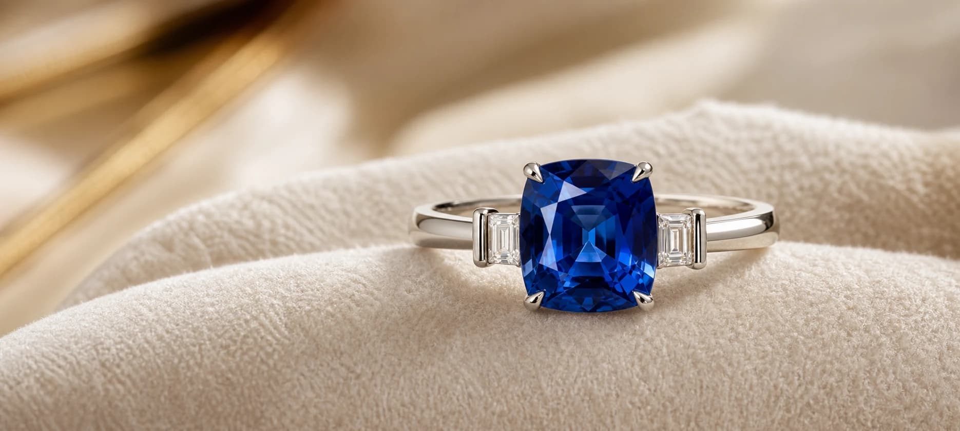 Blue gemstone ring
